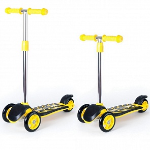 Детский трехколесный самокат RT ORION MIDI 164A, желто-черный (ORION, 5580rt)